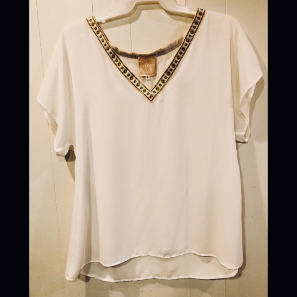 SINCERELY MARY CREAM BLOUSE